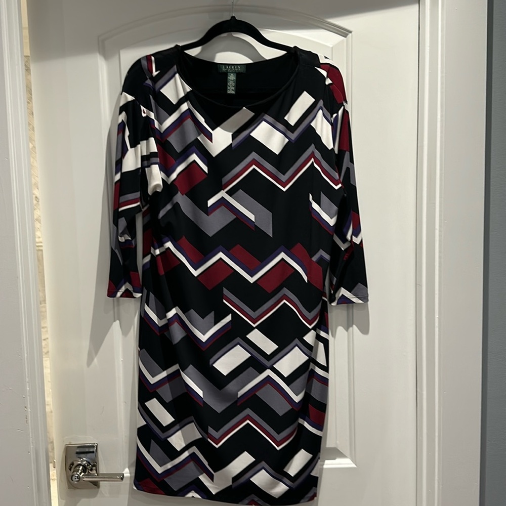 Ralph Lauren Chevron Dress, size 10